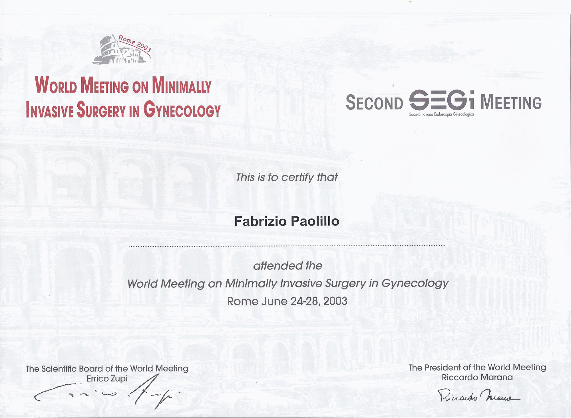 World Meeting on Minimally Invasive Surgery in Gynecology